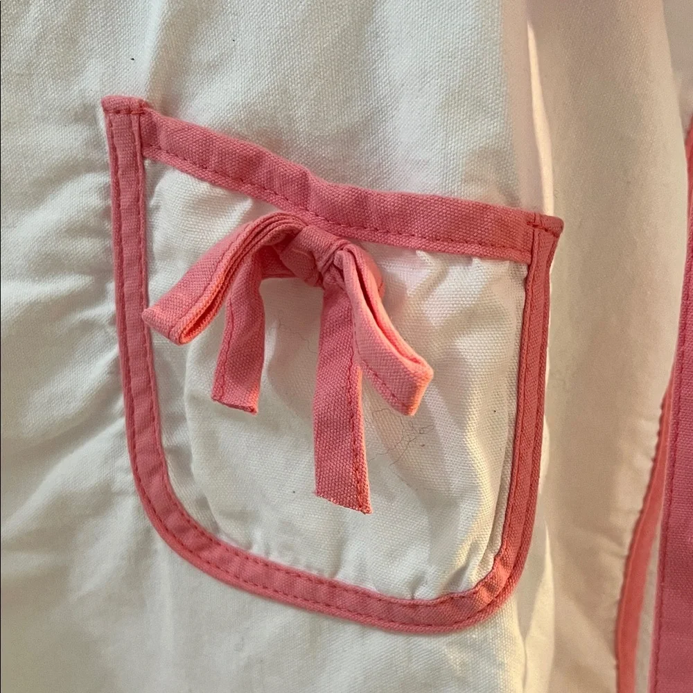 VERA Neumann Floral Apron with Pink Trim Cotton
